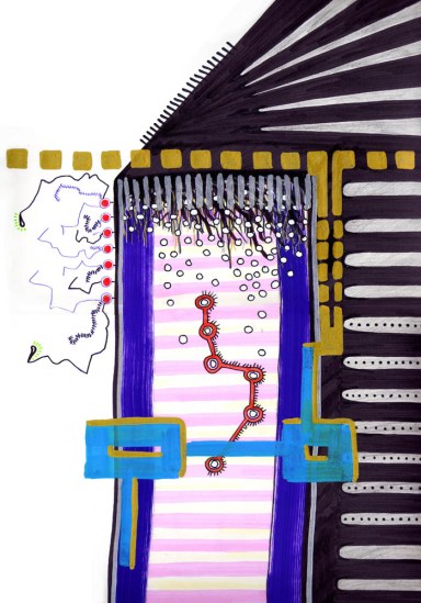 Sideshow Bob / 46 x 32,5 cm. Mixed media on paper. 2010